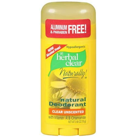 Herbal Clear: Clear Unscented Natural Deodorant, 2.65 oz