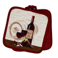 thumbnail image 5 of Pot Holders 7" Square Solid Color (Set of 2) - Wine & Kitchen Theme - Pot Holders For Kitchen - Design May Vary, 5 of 5