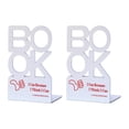 thumbnail image 1 of 2 sujetalibros de metal, organizador de libros, sujetalibros decorativos para estanterías de papelería. Blanco, 1 of 9