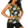 thumbnail image 2 of Bixox Women's Lilies Flowers Printed Sleeveless Fitness Workout Running Quick-Dry Tank Top, 2 of 7