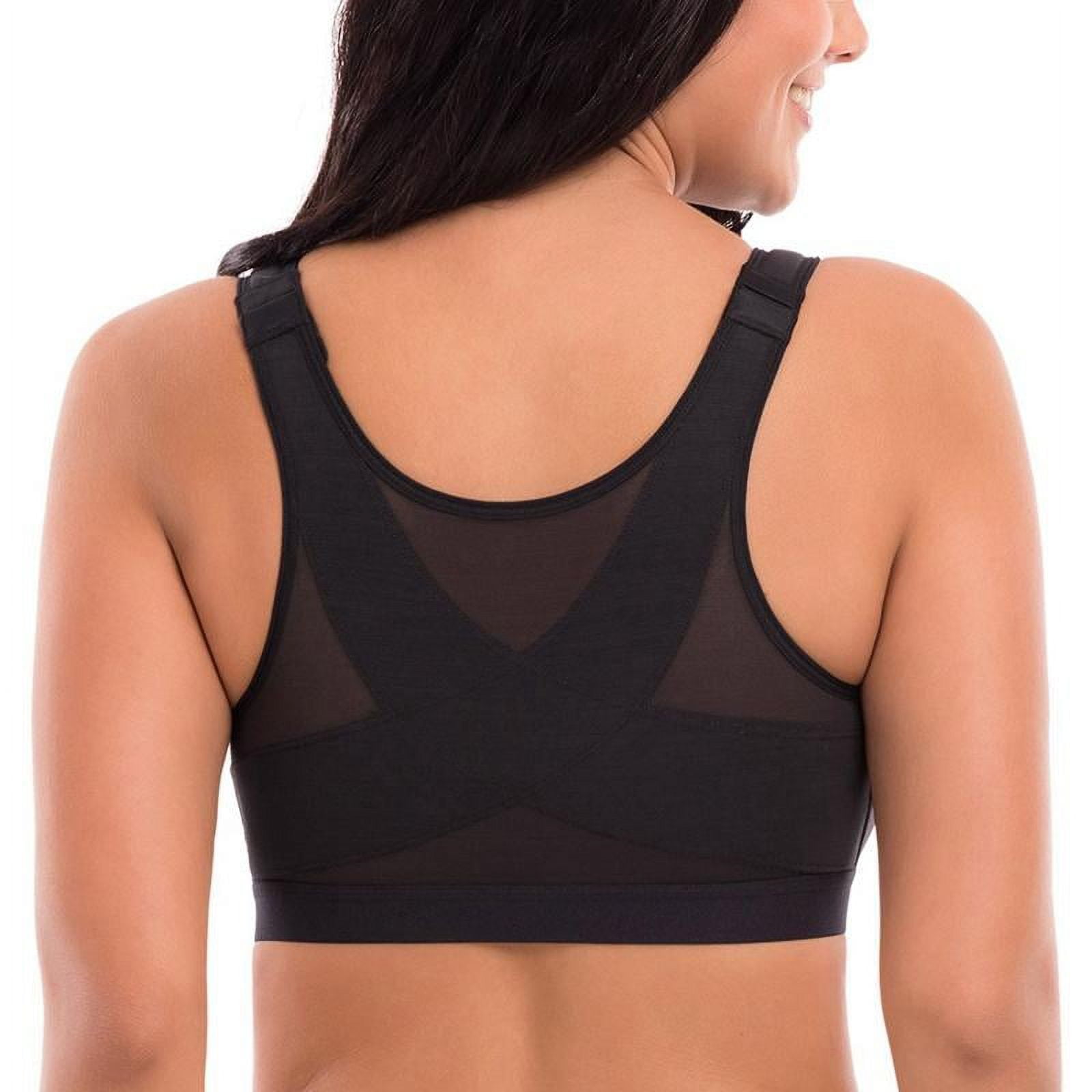 Women's Full Coverage Front Closure Wire Free Back Support Posture  Bra,S-5XL Sports Bra Without Rims (Light Yellow 4XL)