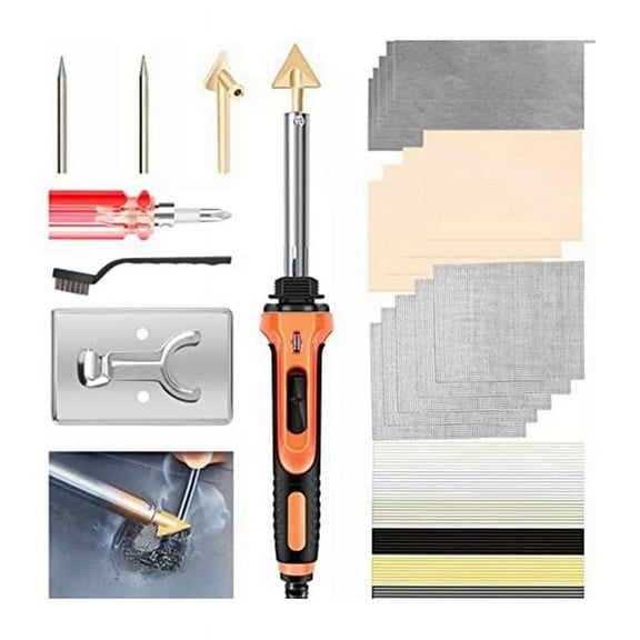 Plastic Welder - 100W Plastic Welding Kit Welding Iron Gunwith 56 Rods, Repair Tool for C C377