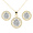 Yellow Gold, variant on Cate & Chloe Blake 18k White Gold Plated Halo Jewelry Set with Simulated Diamonds Gift for Women