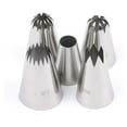 thumbnail image 1 of 5 Piece Stainless Steel Piping Tips Set for with Star Round and Petal Nozzle Designs, 1 of 2