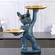 thumbnail image 4 of llavero de estatua de resina Francés Butler Escultura Resina Perro Con Bandeja Para Sala De Estar Azul Fanmusic llavero de estatua de resina, 4 of 6