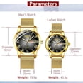 thumbnail image 4 of 2022 New NIBOSI Lover Watches Mesh Fashion Quartz Gold Watch Mens Watches Top Brand Luxury Women Watch Couple Relogio Masculino, 4 of 6