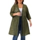 thumbnail image 1 of Cárdigans de mujer plus size Agnes Orinda, de encaje, livianos, con mangas 3/4, cárdigans de cobertura 3X, verde ejército, 1 of 6