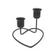 thumbnail image 2 of Candelabro en forma de corazón para San Valentín | Candelabro romántico de hierro dorado y negro para centro de mesa | Decoración para bodas y fiestas, 2 of 6