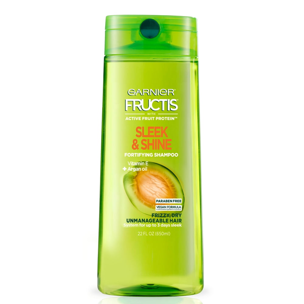 Garnier Fructis Sleek & Shine Shampoo, Frizzy, Dry, Unmanageable Hair