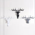 thumbnail image 4 of MORESEC 2Pcs Self Adhesive Wall Hook, Deer Head Design Hanger for Keys, Bags, and Hats, Strong Adhesive Backing, No Tools Needed, Decorative and Functional for Home and Office, 4 of 9
