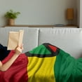 thumbnail image 3 of Jamaican Soft Flannel Fleece Throw Blanket, Reggae Culture Peace Caribbean Country Flag Design Americas Rasta Culture, Cozy Plush for Indoor and Outdoor Use, 60" x 80", Multicolor, by Ambesonne, 3 of 5