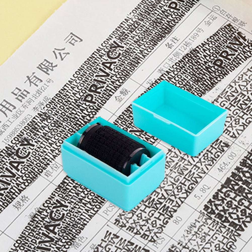 Tampon Rouleau Confidentiel - Masque Vos Infos Personnelles Sur Enveloppes Et Documents - Avec Encre Rechargeable - 9