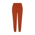 thumbnail image 5 of Red Women's Pants Womens Elastic Waist Pants Casual Trousers with Pockets, 5 of 5