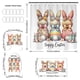 thumbnail image 3 of Accesorios de baño Serie temática de conejito de Pascua Cortina de ducha de poliéster impermeable y cortina de ducha Juego de 4 piezas Cortina divisoria de baño Juego de baño de poliéster, 3 of 6