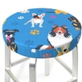 thumbnail image 3 of Naloa Cute Dogs Round Bar Stool Cushion Cover 12-14 inch, Fits Kitchen, Office, Restaurant Chairs - 13 inch, 3 of 7
