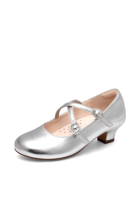 DREAM PAIRS Girls Mary Jane Dress Shoes, Round Toe Strap Pumps for Weddings, Parties, and Princess Dress-Up Little/Big Kids