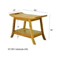 thumbnail image 4 of Grade-A Teak Wood Adelaide Shower Seat 24" Outdoor Patio Stool Bench, 4 of 4