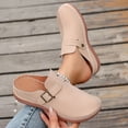 thumbnail image 5 of Dakaela Womens Slip on Clogs Mules Orthopedic Low Wedge Walking Shoes Backless Summer Sandals Khaki 7.5, 5 of 8