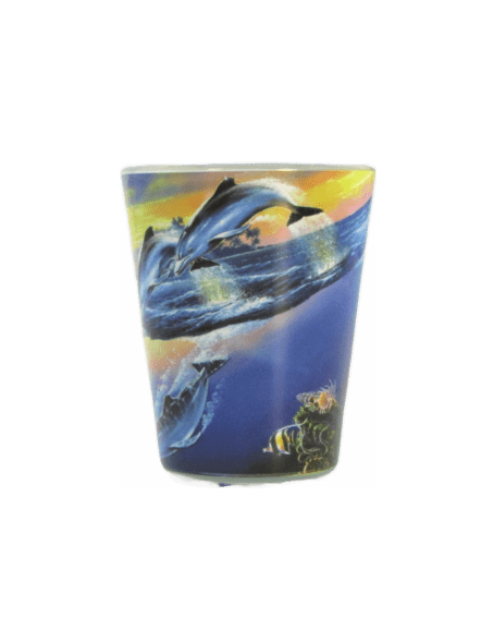 Shot Glass Florida Dolphin 1 Count Beach Hut Inc. Brand Souvenirs