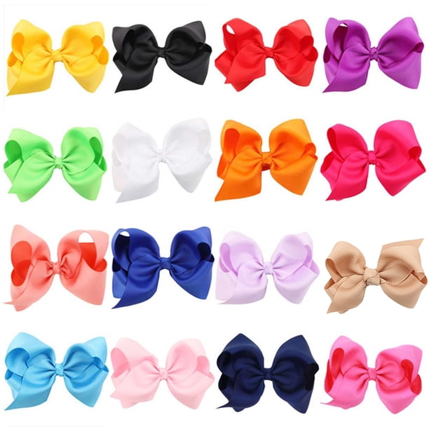 Jiaroswwei Lovely Baby Toddler Girl Little Princess Big Bow Grosgrain Ribbon Hair Clip Gift