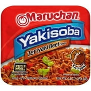 Maruchan Yakisoba Teriyaki Beef Flavored Home Style Japanese Noodles, 4 Ounce Bowl -- 8 per Case.
