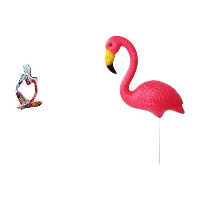 Figura decorativa de resina de un pájaro pensador abstracto, ideal para dormitorio, oficina, tienda, estantería, jardín o decoración navideña de prima