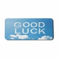 thumbnail image 1 of Going Away Party Computer Mouse Pad, Luck Message on Sky with White Clouds Wishful Thinking Art Print, Rectangle Non-Slip Rubber Mousepad X-Large, 35" x 15" Gaming Size, Sky Blue White, by Ambesonne, 1 of 2