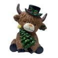 thumbnail image 5 of jicheng Christmas Highland Cow Statue Decoration Resin Table Ornament Home Accent for Entrance Coffee Table Office Family Living Room Christmas Tree, 5 of 9