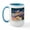 White/Blue Inside, variant on CafePress - Xmas Star & Newfie Trio Large Mug - 15 oz Ceramic Large White Novelty Mug