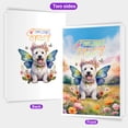 thumbnail image 2 of Welcome Spring Fairy West Highland White Terrier in Flower Meadow 5x7in Folded Greeting Card Westie Westy Dog Lover Single Note Card with Envelope - 13002, 2 of 5