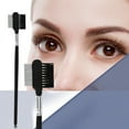 thumbnail image 4 of Cepillo Para Cejas Y Pestañas De Alta , Peine Con De Madera, Extensión De Doble Cabezal, Maquillaje De Acero Y Metal, 4 of 7