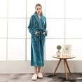 thumbnail image 1 of Camisón de franela de gran tamaño para parejas de otoño e invierno, bata de baño extendida gruesa con costuras de terciopelo Bei Bei para hombres y mujeres, 1 of 6
