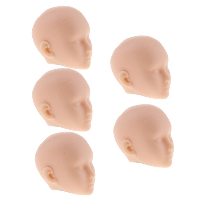 5 piezas cabeza femenina esculpir piezas de muñeca práctica maquillaje Prop para de 12 "