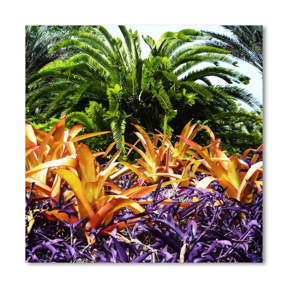 Gango Home Decor Contemporary Tropical Garden I by Alan Hausenflock (Printed on Paper); One 24x24in Fine Art Paper Giclee Print