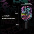 thumbnail image 6 of POWKIDDY Pickleball Paddles, Fiberglass Pickleball Paddles Set of 2, Graffiti Racket, Lightweight Pickleball Rackets with Pickleball Carrying Bag, Pickleball Gifts for Beginners & Pros, 6 of 8