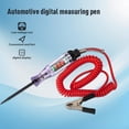 thumbnail image 4 of Automotive Test Light 5-90V DC Digital LED Circuit Tester – Heavy-Duty Auto Bidirectional Voltage Tester with Voltmeter, Needle Guard, 102" Spring Wire for Vehicle Electrical Testing. red red, 4 of 5
