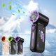 thumbnail image 1 of Ventilación En Mano, Turbina En Alta Velocidad, Elegante Estética Mecánica, Puerto Usb Recargable, Ideal En Exteriores, Viajes y Oficina, Desplazando Naranja, Verde y Morado., 1 of 7