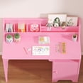 thumbnail image 5 of Bingirl Desk and Chair Set, Wooden Children Study Table with Hutch, Storage Cabinet, 5 of 5