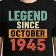 thumbnail image 3 of Legend October 1945 80th Birthday 80 Year Old – T-Shirt, Hoodie & Sweatshirt – Milestone Celebration – Perfect for Birthdays, 3 of 6
