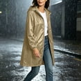 thumbnail image 6 of Jerdar Women Waterproof Lightweight Long Sleeve Rain Jacket Solid Color Winter Rainproof Active Outdoor Hooded Raincoat XL, 6 of 8