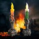 thumbnail image 2 of Lámpara ambiental de luz de velas sin llama parpadeante de LED con fantasma de calavera TFixol luz de las velas, 2 of 7