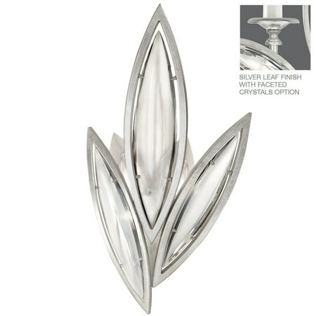 

Fine Art Handcrafted Lighting 854250-12St 2 Light Ada Wall Sconce In Platinized Silver