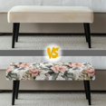 thumbnail image 5 of Jiueut Peony Cherry Blossom Pattern Dining Bench Slipcover, Wear Resistant Long Bench Seat Slipcover Easy to Clean Rectangle Chair Protection for Living Room Bedroom Kitchen, 5 of 7