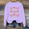 thumbnail image 2 of WEAIXIMIUNG Sweatshirts à Col Rond pour Femmes Zip Mode Hiver Festive Imprimé de Noël Col Rond, 2 of 3