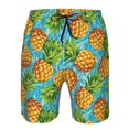 thumbnail image 3 of Logiee Pineapple Print Mens Swim Trunks Quick Dry Board Shorts,Breathable Hawaii Beach Shorts Swimwear Bathing Suits-Large, 3 of 6