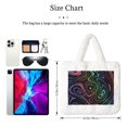 thumbnail image 3 of Wukai Rainbow Glitter Print Plush Underarm Bag, Ladies Fluffy Shoulder Bag, Women Furry Flower Tote Bag Plush Handbag for Autumn and Winter, 3 of 7