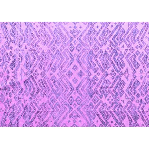 Ahgly Company Indoor Rectangle Abstract Purple Modern Area Rugs, 7' x 9'