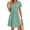 Green-Floral, variant on Fantaslook Summer Dresses for Women Casual Short Sleeve V Neck Babydoll Dress Fashion Vacation Mini Dress with Pockets