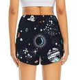 thumbnail image 4 of Uemuo Galaxy2 Pattern Women's Athletic Shorts High Waisted Running Shorts with Liner Pockets Gym Elastic Workout Shorts-XX-Large, 4 of 9
