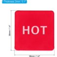 thumbnail image 2 of PATIKIL Self Stick Hot/Cold Water Label, 2 Pairs/4 Pack Acrylic Square Sticker Signs for Faucets Sinks, Red/Blue, 2 of 6